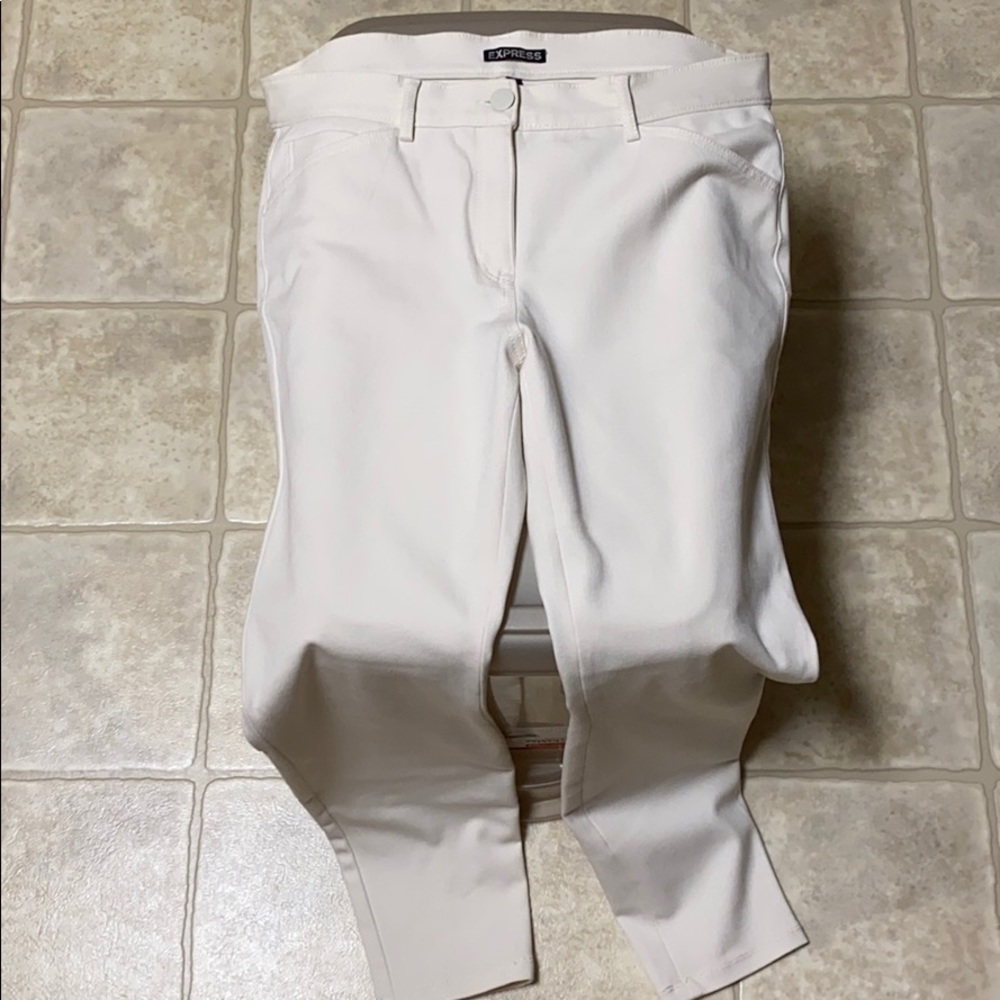 Express fitted pants with stretch